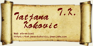 Tatjana Koković vizit kartica